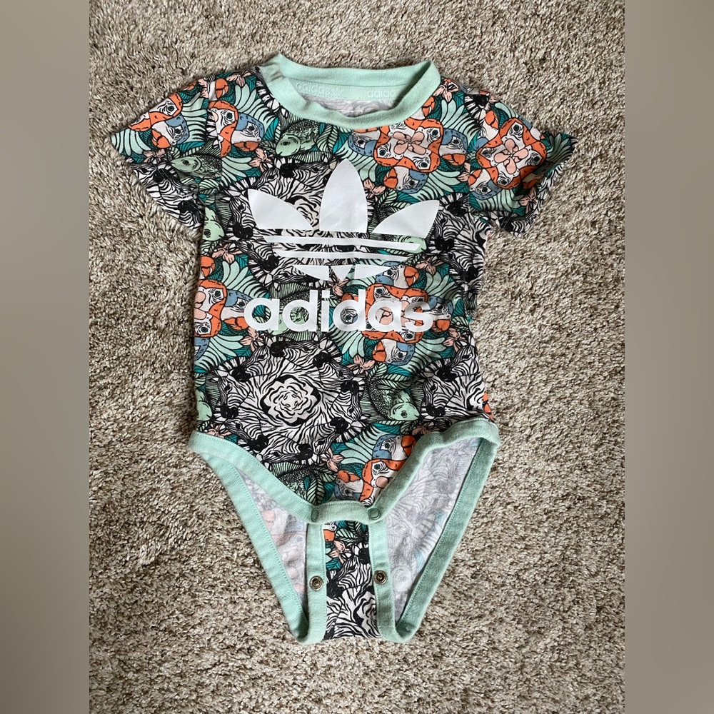 Adidas Jungle Tropical Baby Onesie 12M